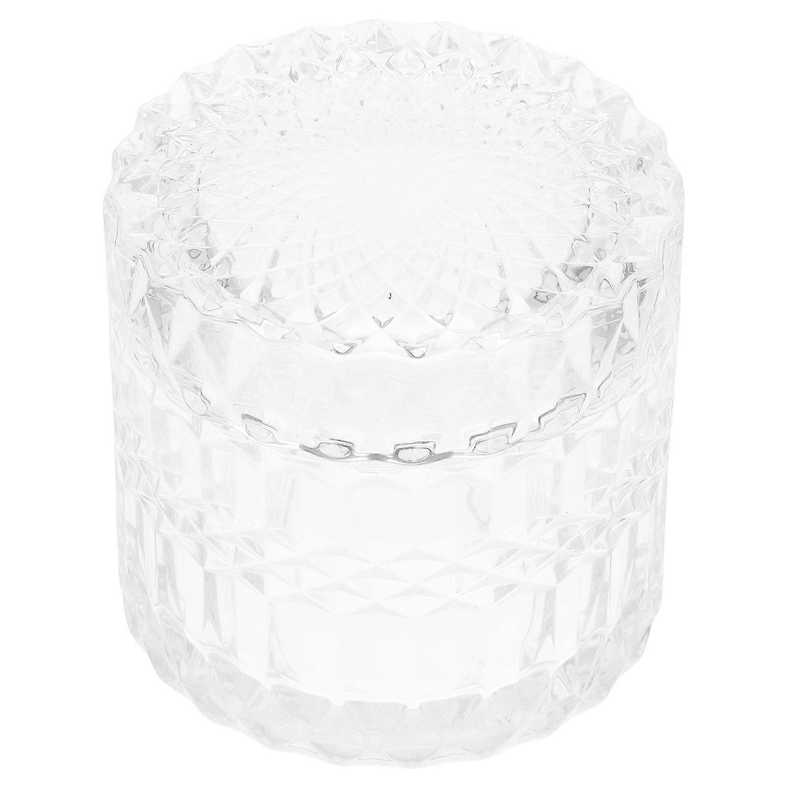 Home Use Glass Storage Jar With Lid For Simple Style Transparent Candy Container 1Set Multi-Purpose Functionality