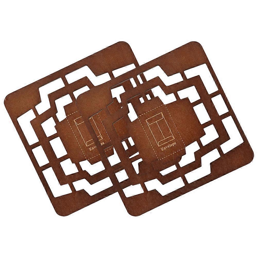 Vintage Wooden Envelope Stencil Template Set of 2 Durable DIY Craft Tool for Invitations, Greeting Cards, and Family Bonding Activities