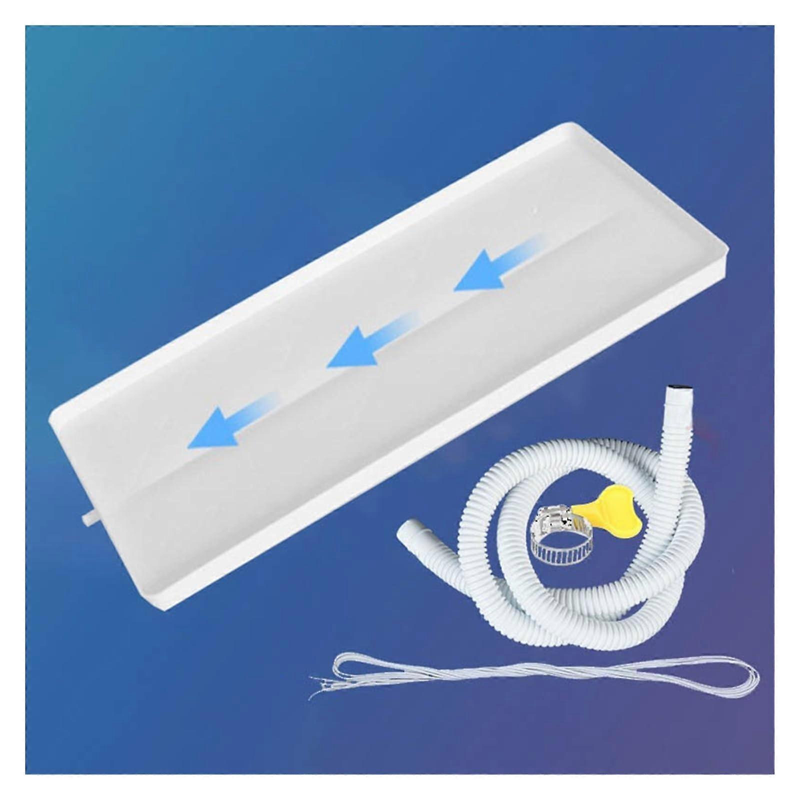 Rectangular drip tray for outdoor use with drainage, universal drip tray for collecting condensate from window air conditioners (12Px5m) A 12Px5m