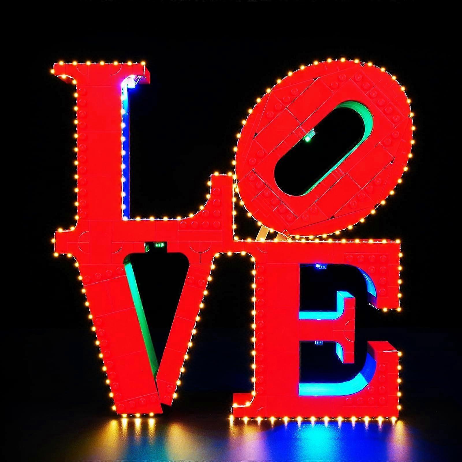 2025 レゴ アート ラブ スカルプチャー用 2.0 ライト キット レゴ 31214 組み立てセットと互換性のある革新的な LED 照明 (別売)