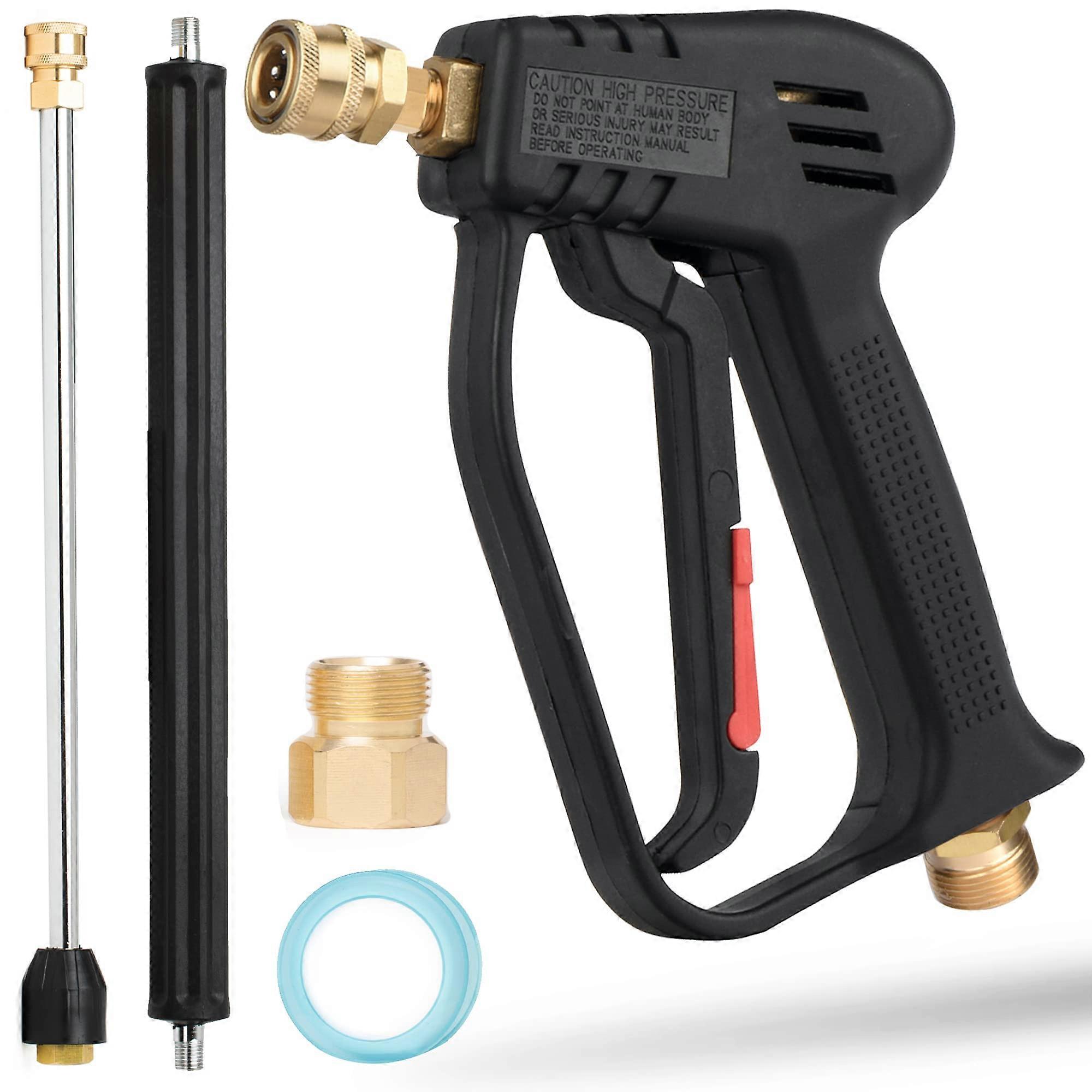 ® Pressure Washer Replacement M22 Inlet with Extension with 1/4 Inch Quick Connect Coupling Stubby Gun w/Extensions Non Rotatable