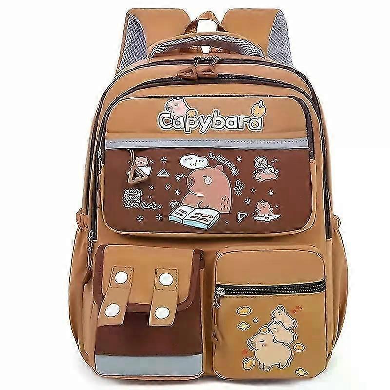 Capybara pattern backpack, large capacity fashion school bag with adjustable shoulder straps,02