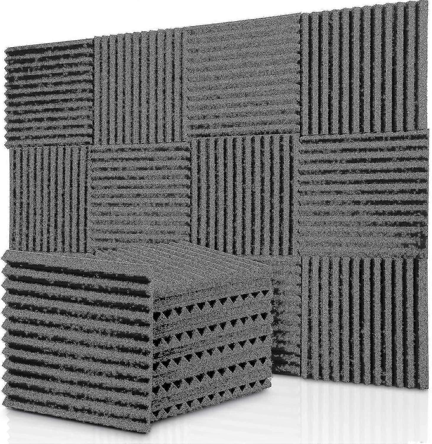 12pack Acoustic Foam Panels Wedges, Fireproof Soundproofing  Noise Cancelling Foam For Stu