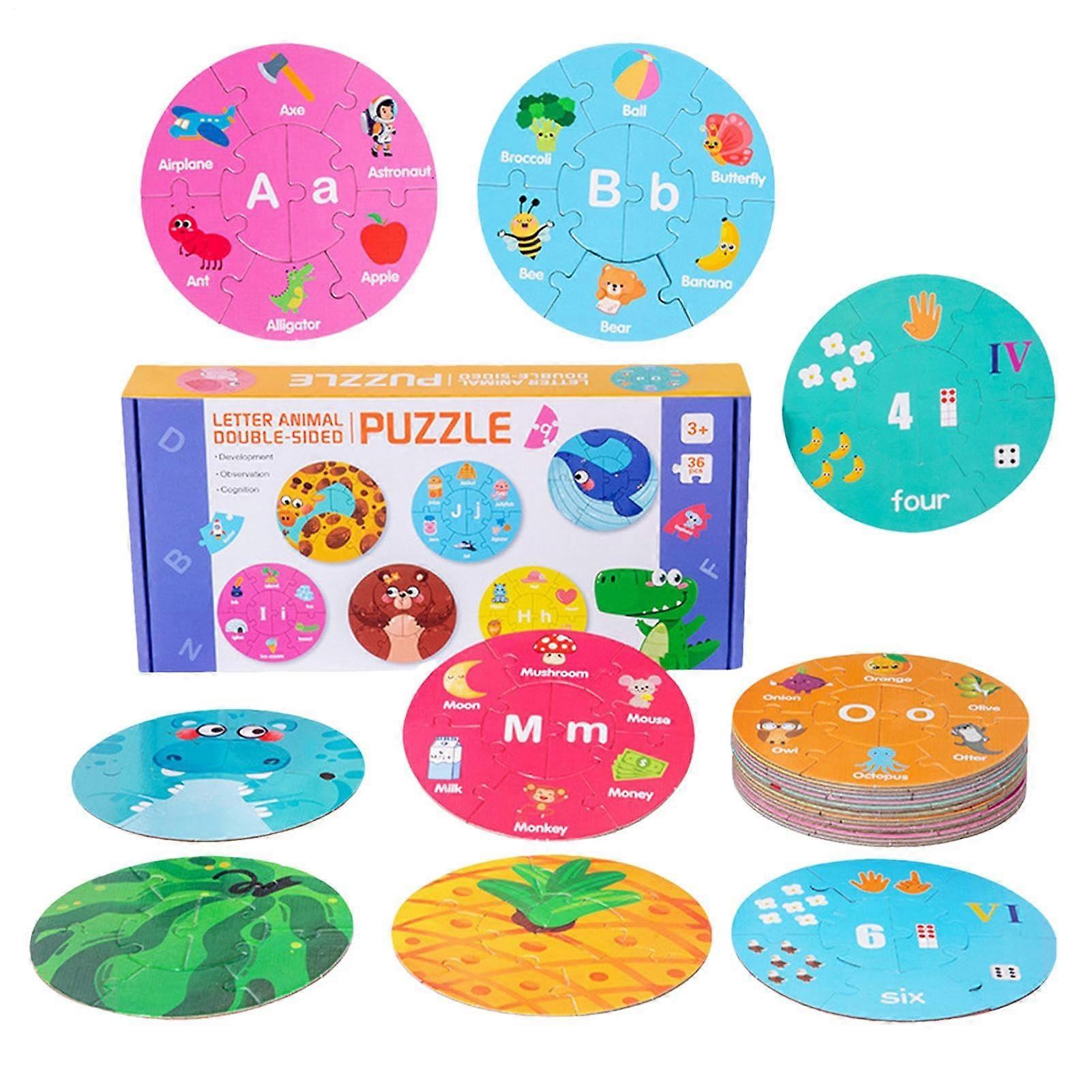 Letter Number Learning Game  Educational Toys DoubleSided Matching Game for Kids