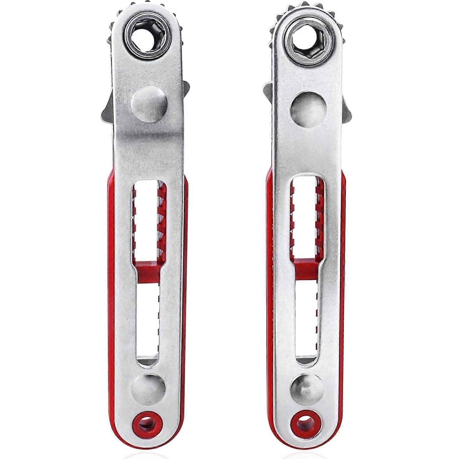 Mini Rachet Screwdriver Set, 2pcs Right Angle Ratcheting Screwdriver 1/4 Inch Hex Drive for Tight Space