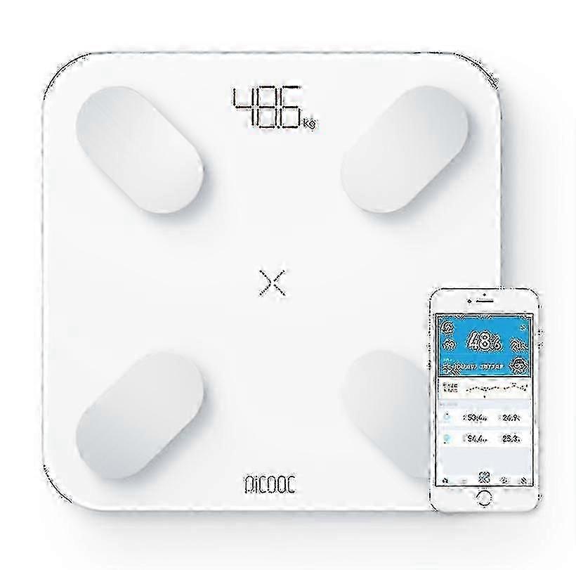 Mini Bluetooth Smart Bathroom Scale with White Finish