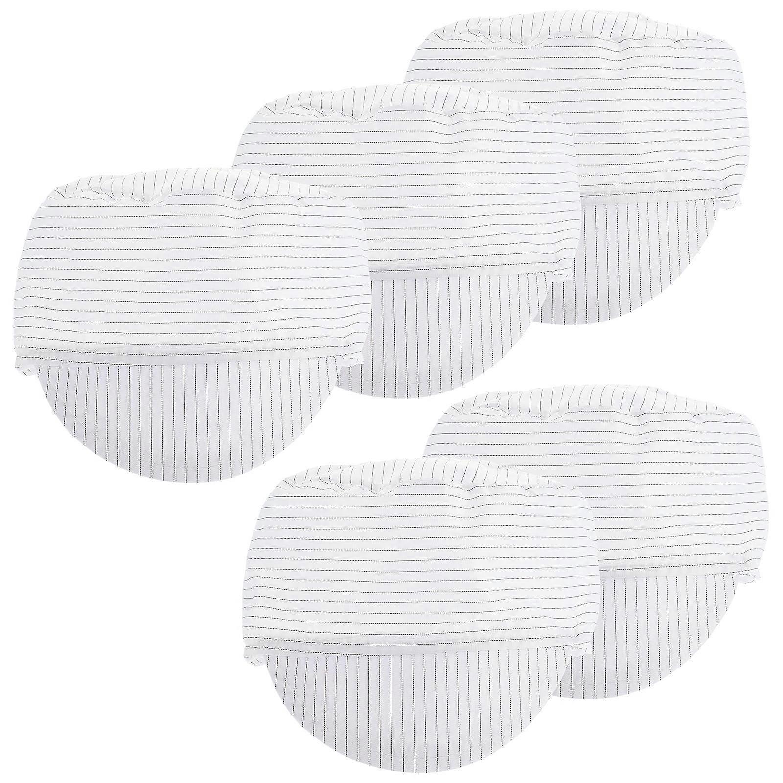 Protective Working Cap Instrument and Meter Plant White Dustproof Breathable Hat 5Pcs