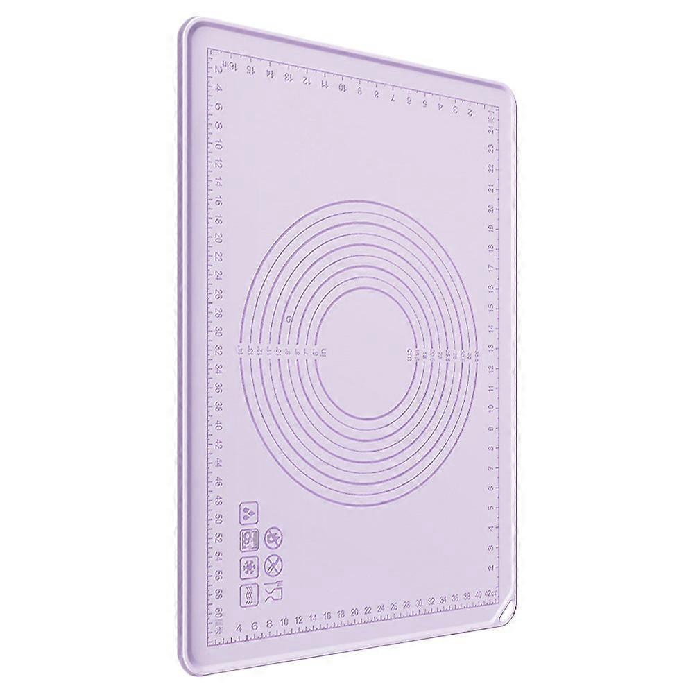Countertop Rolling Mat Wear-Resistant Dough Mat Household Pastry Mat Home Supply Silicone Purple Non-Stick 1Pack