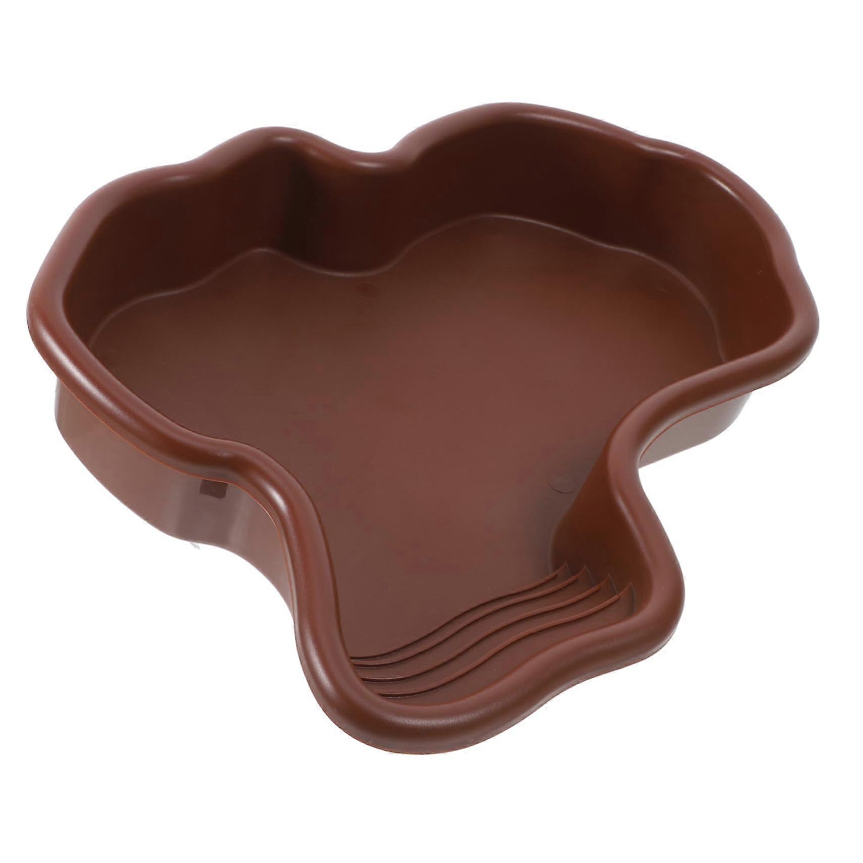 Tortoise Bathing Pool Extra Large Reptile Dish for Turtle, Durable Water Basin for Turtles, Bearded Dragons, Frogs