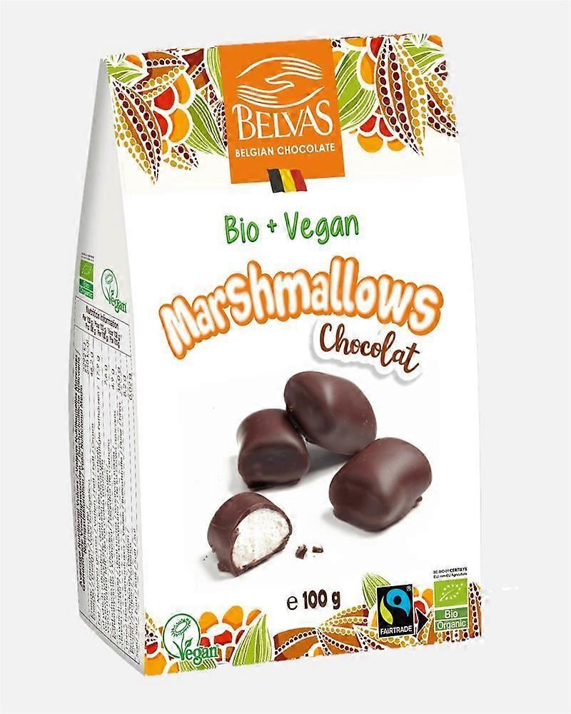 Belvas Vegan Chocolate Marshmallows Bio 100g - 4 Pack