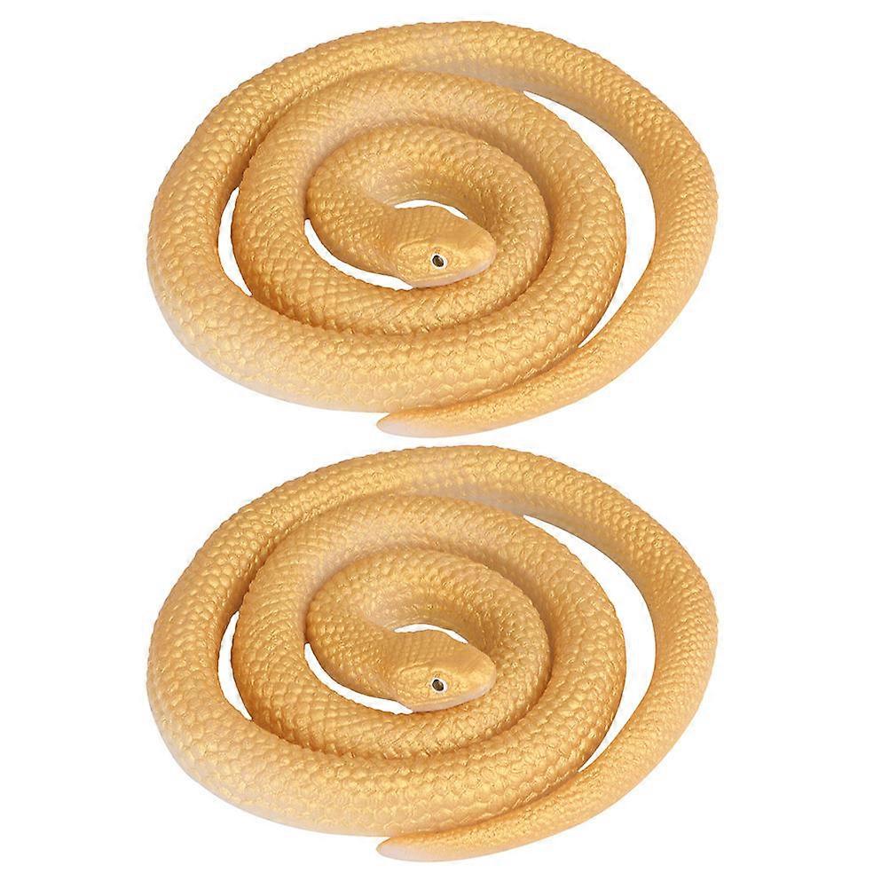 2pcs Realistic Silicone Fake Snake Prank Props for Halloween Party & April Fools Day – Flexible Lifelike Simulation Snake for Funny Surprises