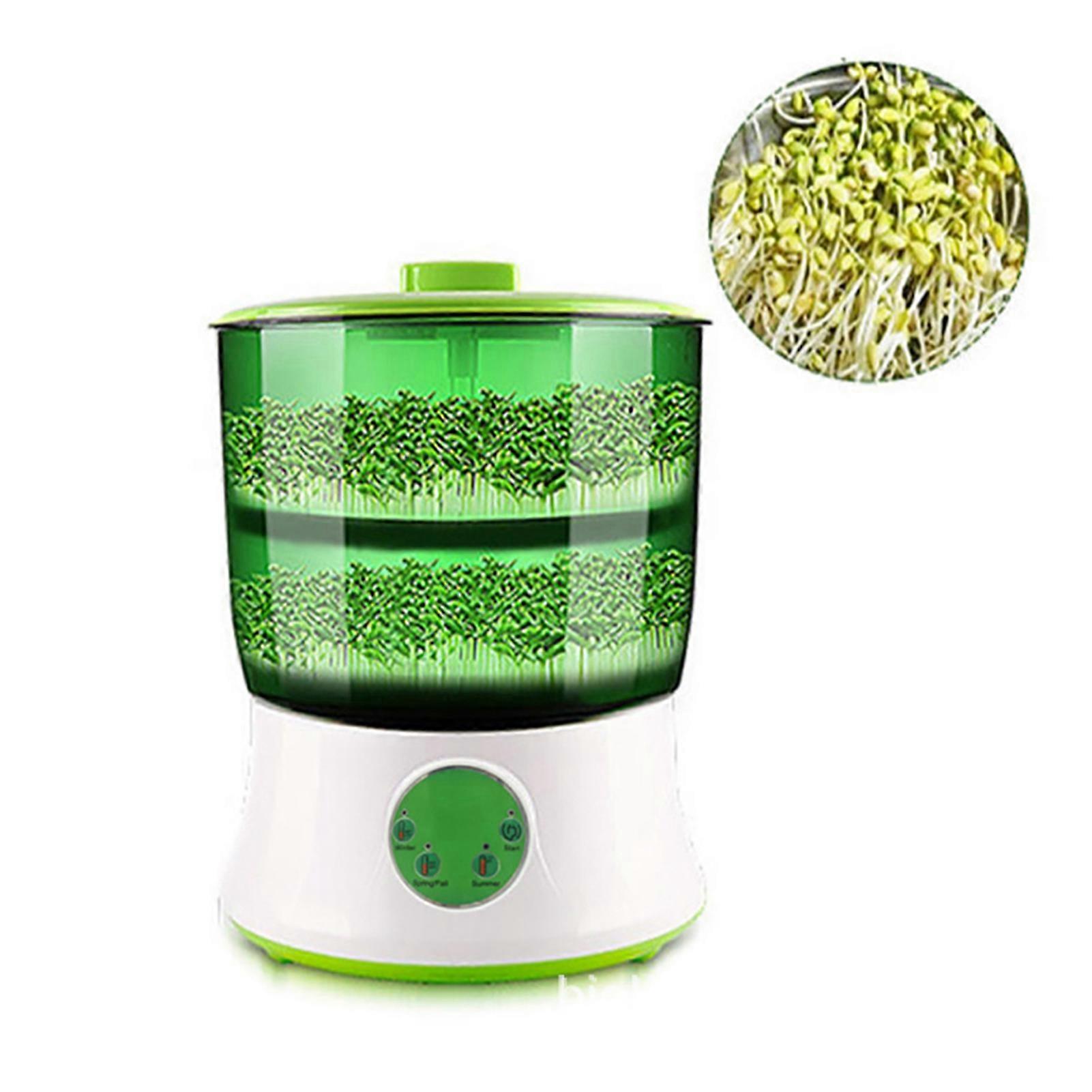 Automatic Double Layer Bean Sprouts Maker 220V Green 26x34cm