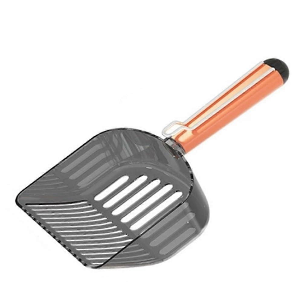 Cat Litter Scoop Long Handle Cat Litter Poop Scoop Fine Hole Sieve Cleaning Tool(Orange) As shown Orange Ref: 9434