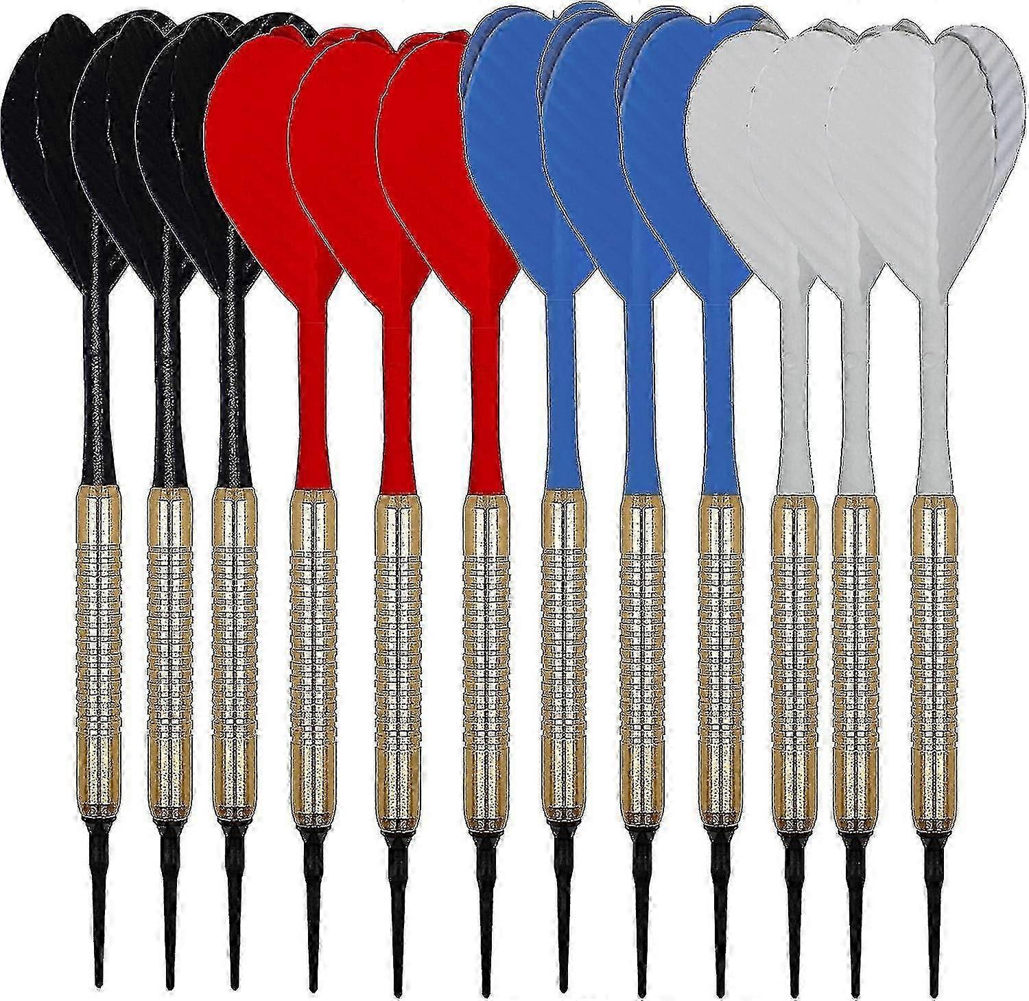 Plastic Tip Darts, 12 Pack Electronic Dartboard Darts Includes 100 Dart Tips And Feather