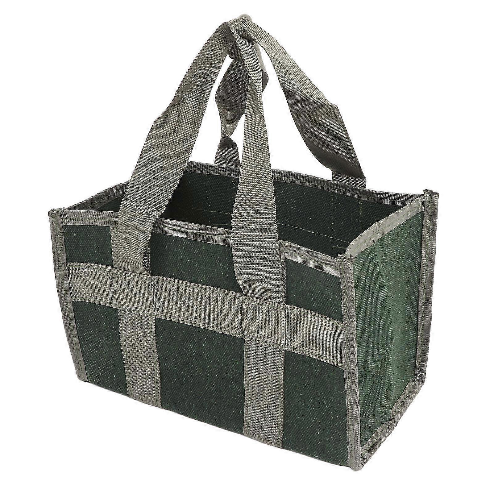 Large Electrician Tool Bag, Wide Mouth Canvas, OD Green, Waterproof, Durable, High Capacity Tool Storage Pouch