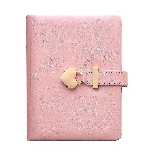Students notebook diary notebook pink journal book with lock