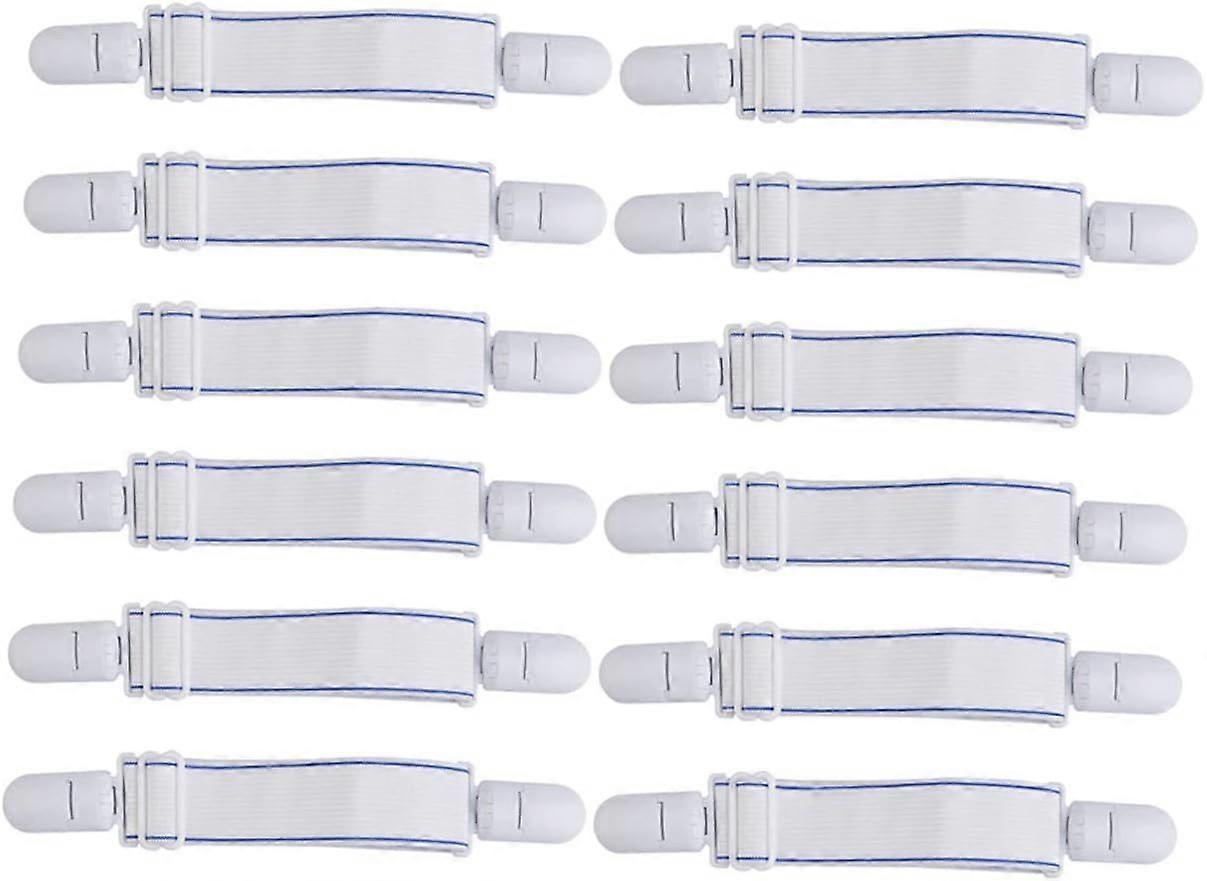 Bed Sheet Straps, 12pcs Bed Sheet Fasteners Adjustable Sheet Straps Bed Sheet