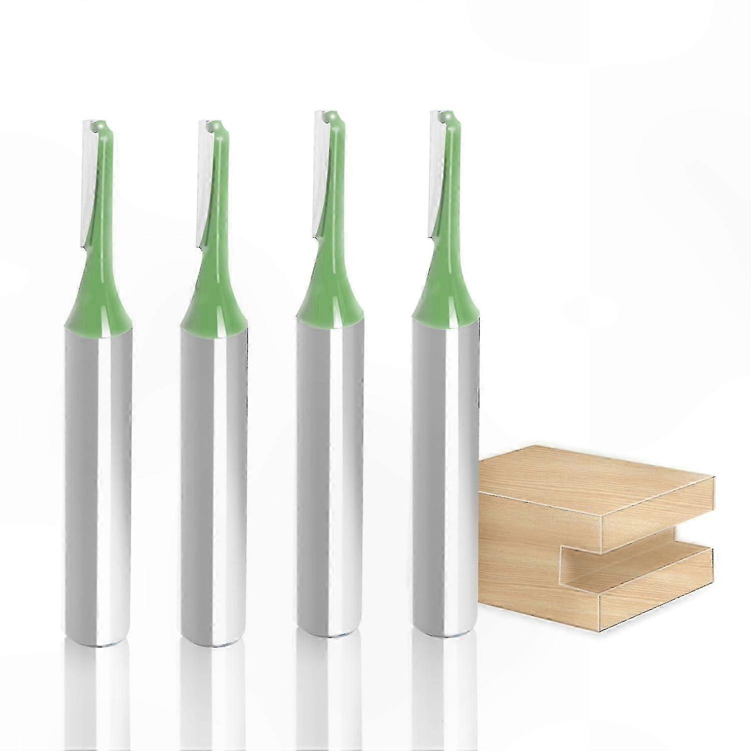4 Pieces 4mm Cutting Diameter Router Bit with 6mm Shank for Woodworking Projects