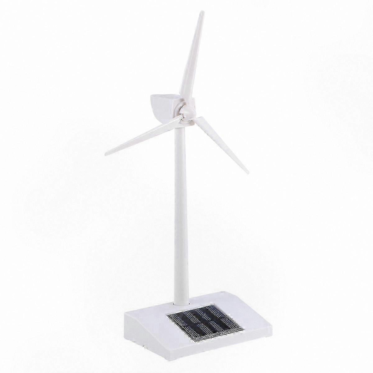 White ABS Plastic Mini Wind Turbine for Desk Use with Solar Power and Educational Features