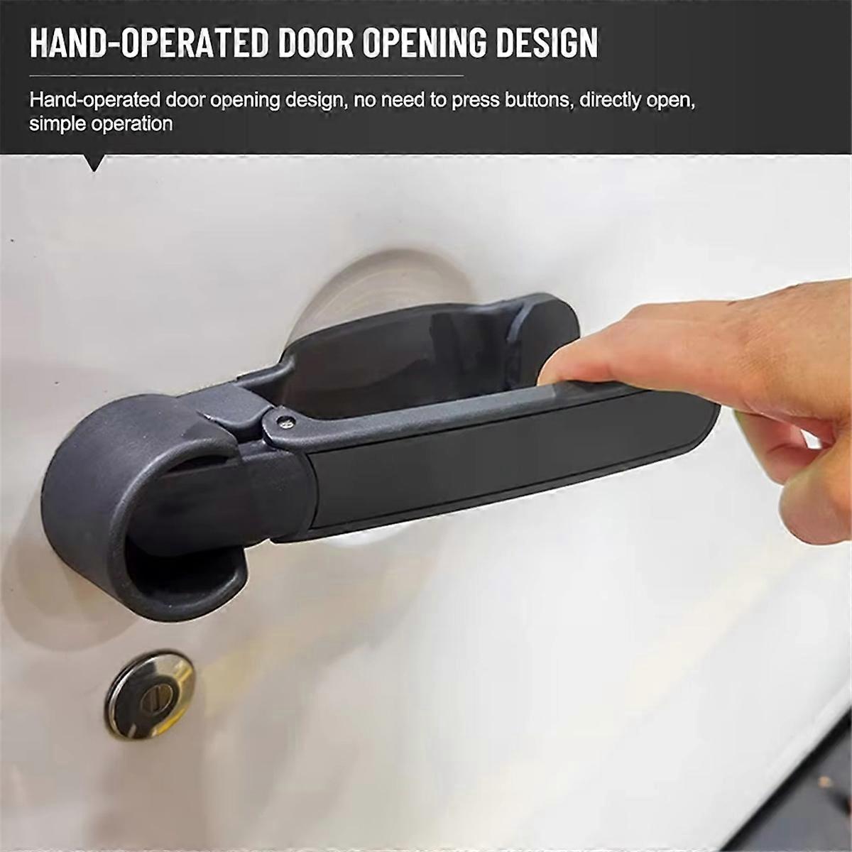 5Pcs Exterior Door Handles& Handle Kit for JK JKU 2007-2018