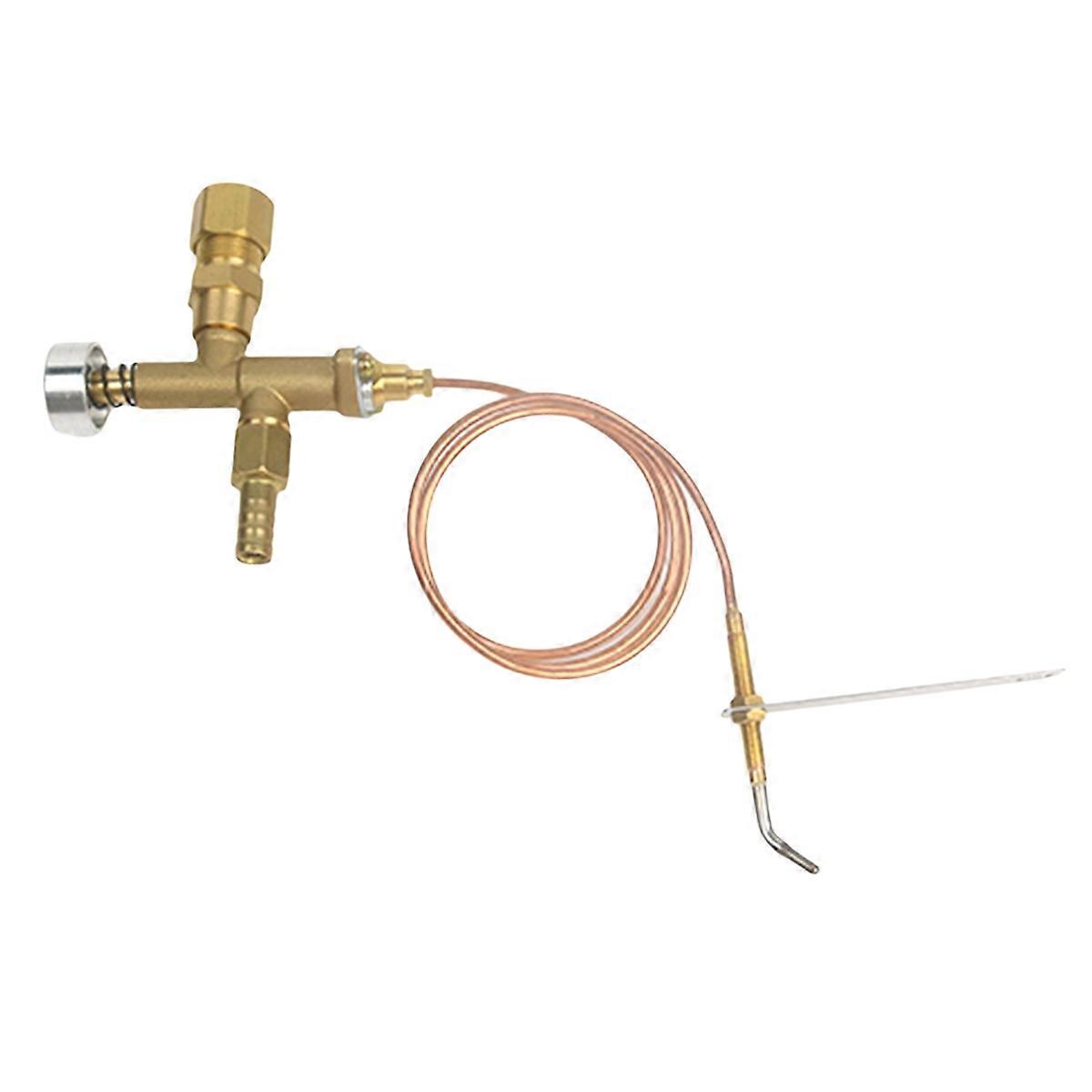 Low Pressure LPG Propane Fireplace Fire Pit Flame Failure Safety Control Valve Kit with Thermocouple and Knob Switch