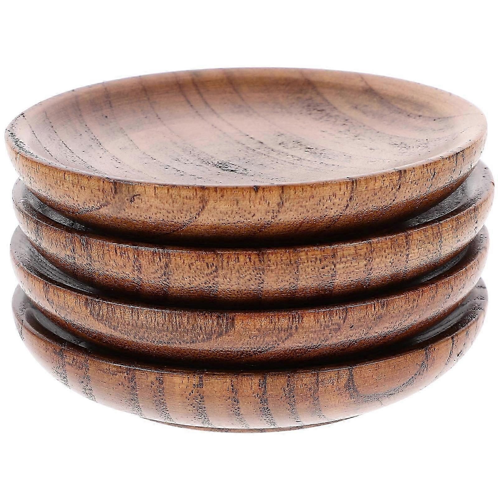 Small Dipping Bowls Tableware For Picnic 4Pcs Light Brown Decoration Function