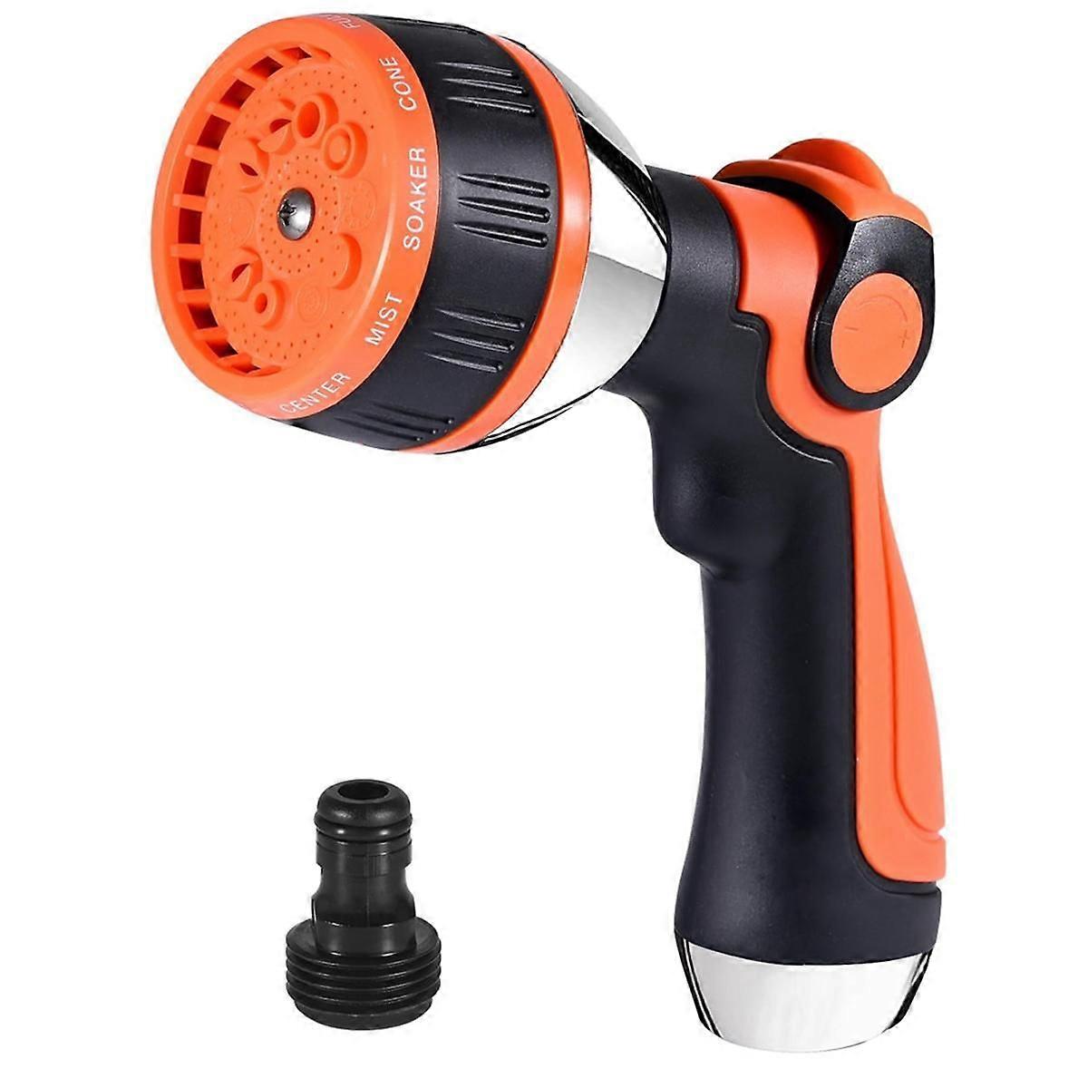 Garden Hose Nozzle, Water Hose Nozzle with THUMB CONTROL ON OFF VALVE, Heavy Duty 10 Adjustable Spr