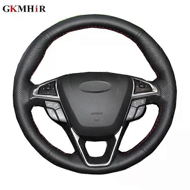 Steering Wheel Cover Black Artificial Leather Car Steering Wheel Cover Suitable for d Fusion Mondeo 2013 2014 EDGE 2015 2016
