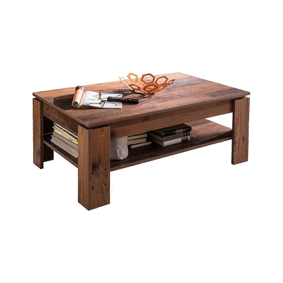 Indy Table Basse, Marron, Bois, 110x47x65 cm