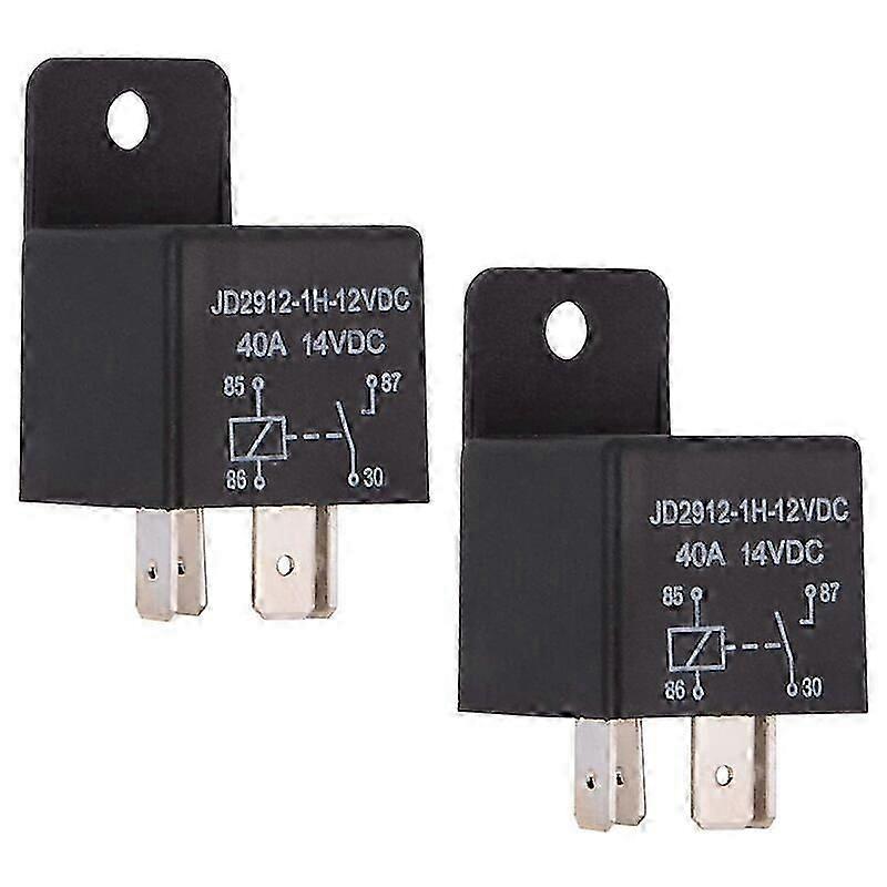 2 Packs Of Relays 4-Pin 12v 40A Relay Kit Spst Model: JD2912-1H-12VDC 40A 14VDC Car Switch And Starter hwy