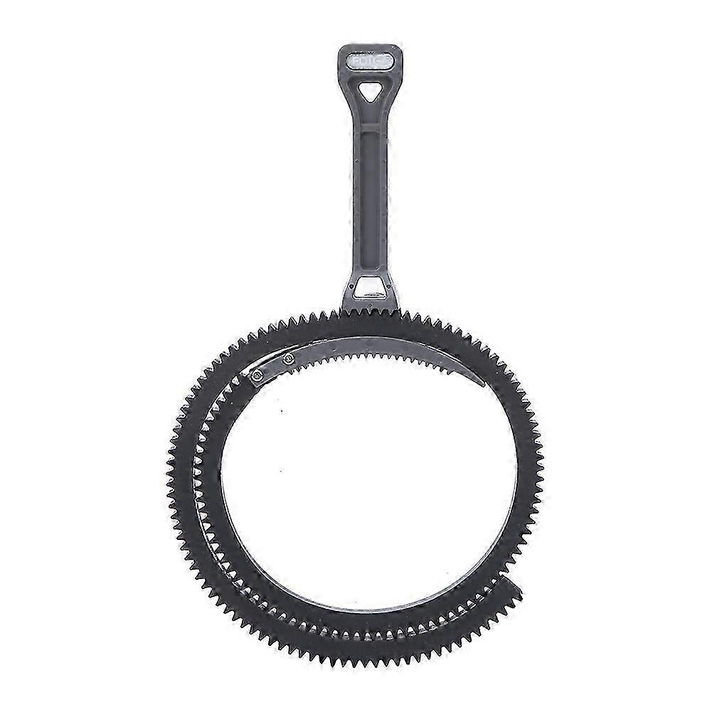 Durable Plastic Adjustable Zoom Follow Focus Handle with Gear Ring for DSLR Camera - Gray