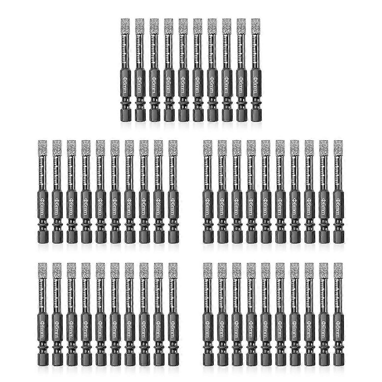10Pcs Diamond Drill Bits,6mm Dry Diamond Core Drill Bit Set