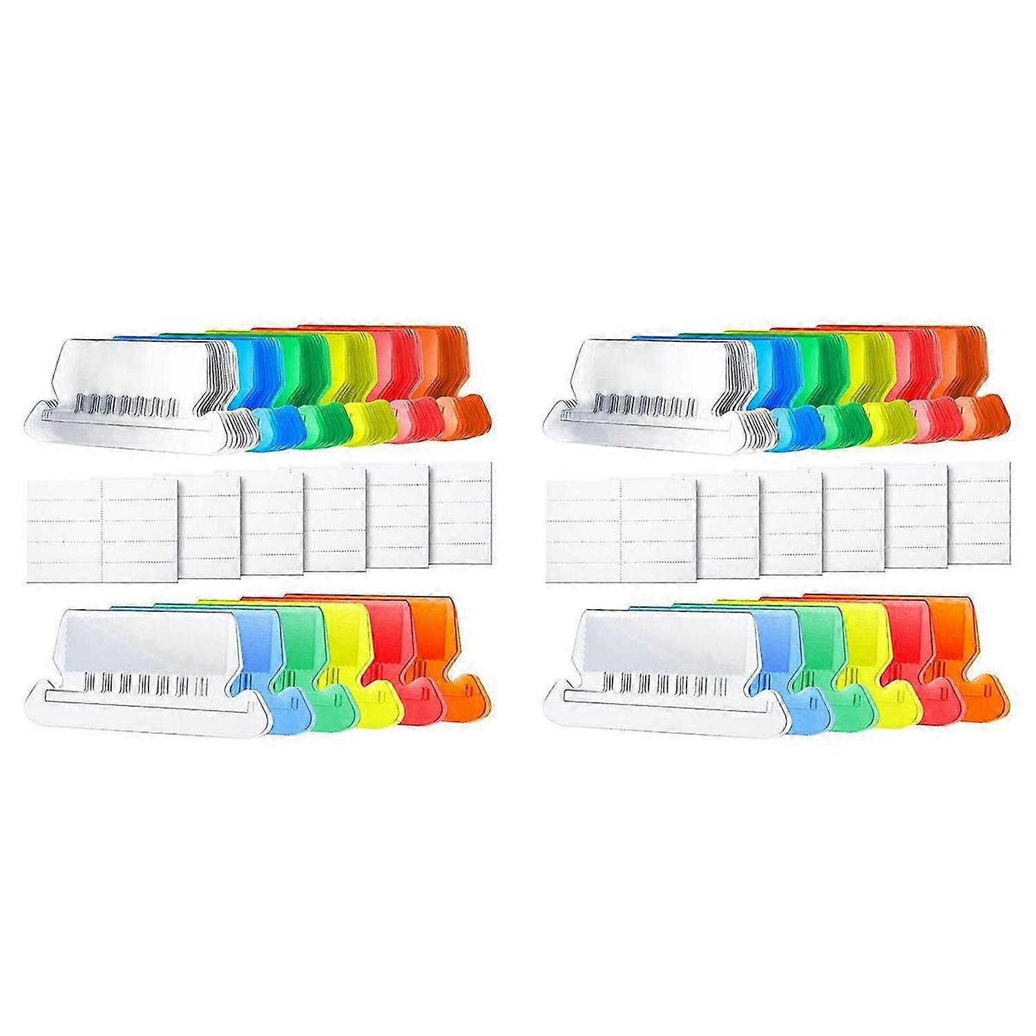 120 Sets 2 Inch Hanging Folder Tabs and Inserts for Identification B