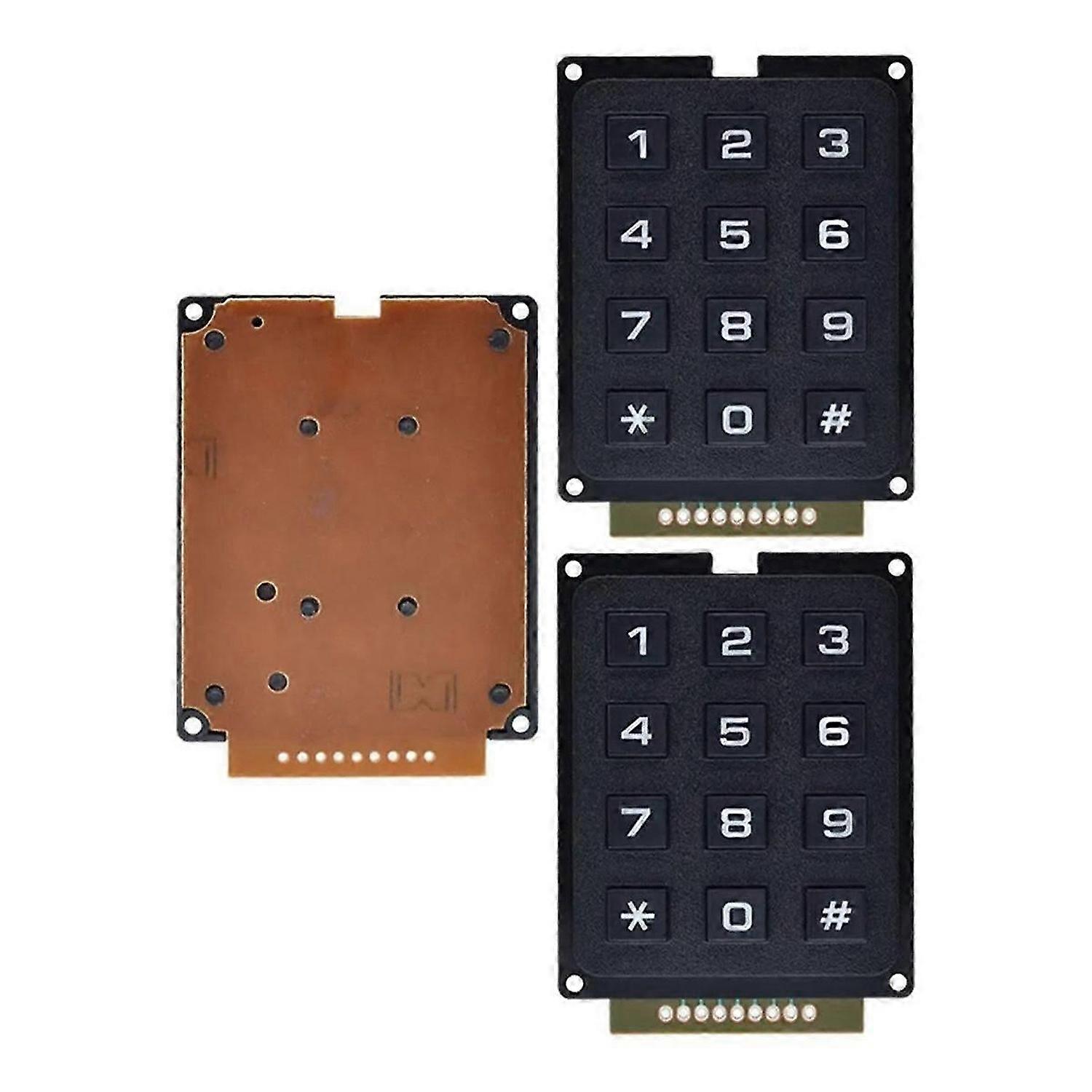 3 Pcs Keyboard Modules 12 Key 4x3 Matrixes Array Keyboard Lndustrial Keyboard with Industry Scanning