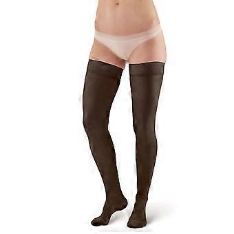Pebble UK Microfibre Opaque Compression Thigh Highs [Style P263] Black  S  Long 