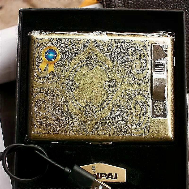Cigarette Case 20 Pcs Portable Ultra-Thin Creative Anti-Pressure Men's Retro Cigarette Boxes Portable High-End Cigarette Boxes Cigarette Set 2025