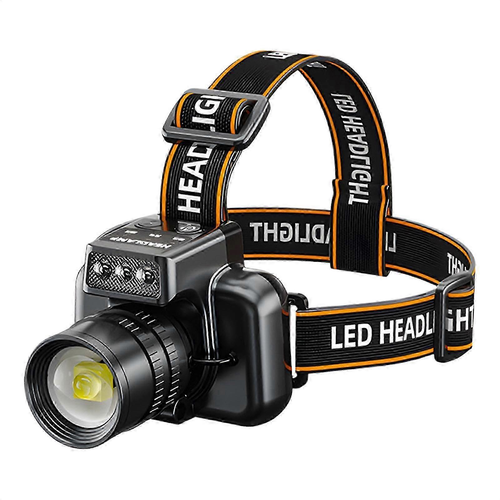 Camping Headlamp Rechargeable, High Lumens LED Headlight with Large-Capacity Battery 2025