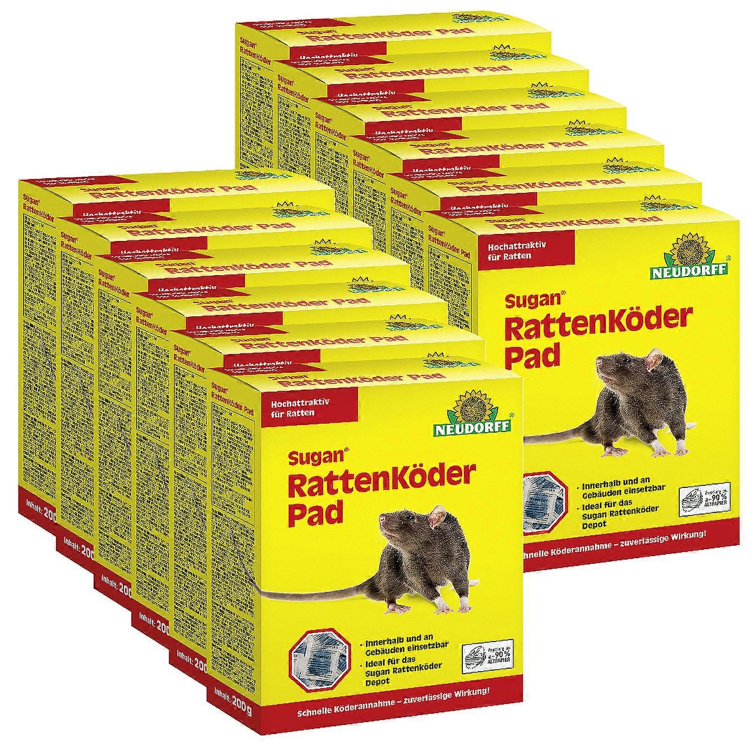12 x NEUDORFF Sugan® Rattenköder Pad, 200 g