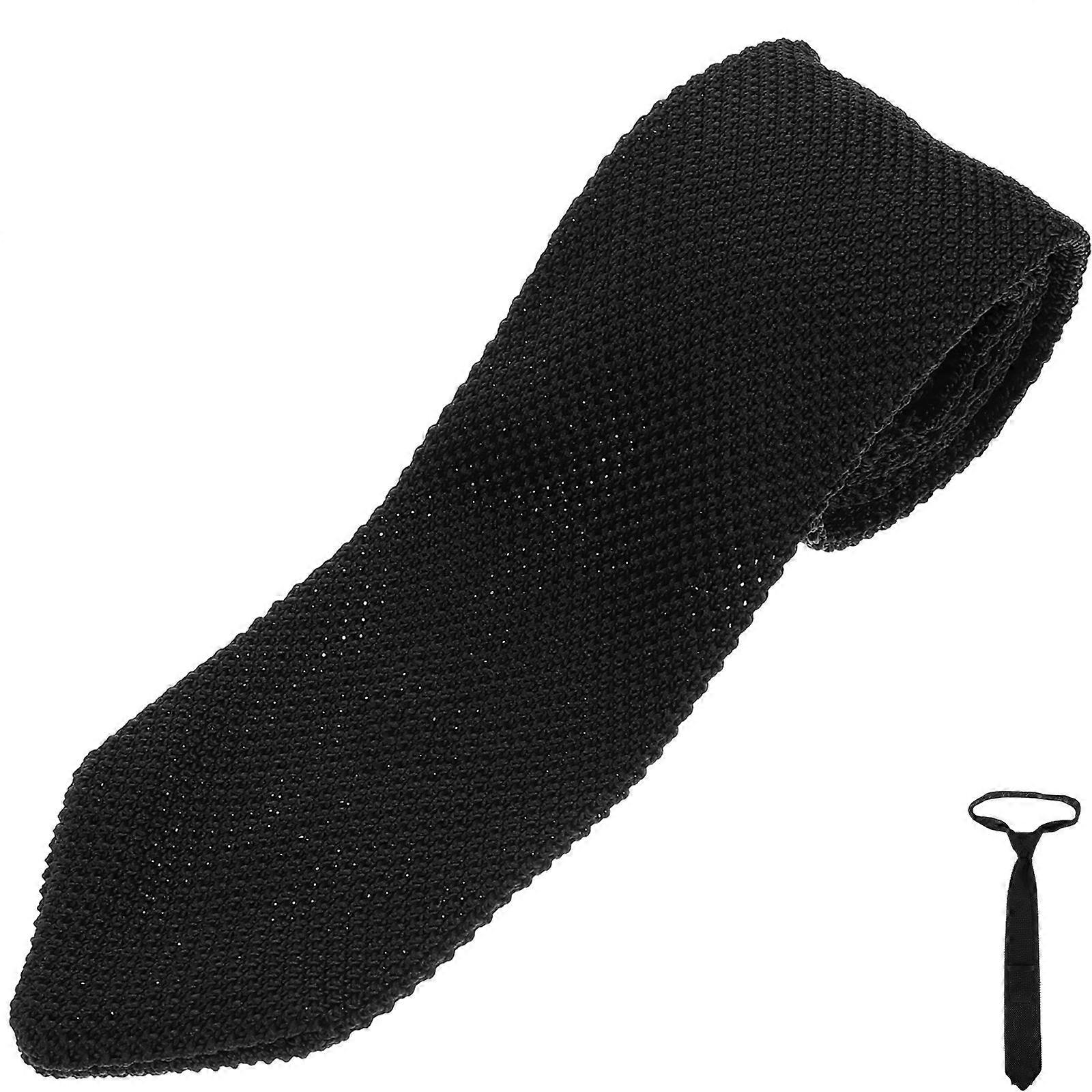 Knitted Ties Men Tie Solid Color for Formal Events 4Pcs