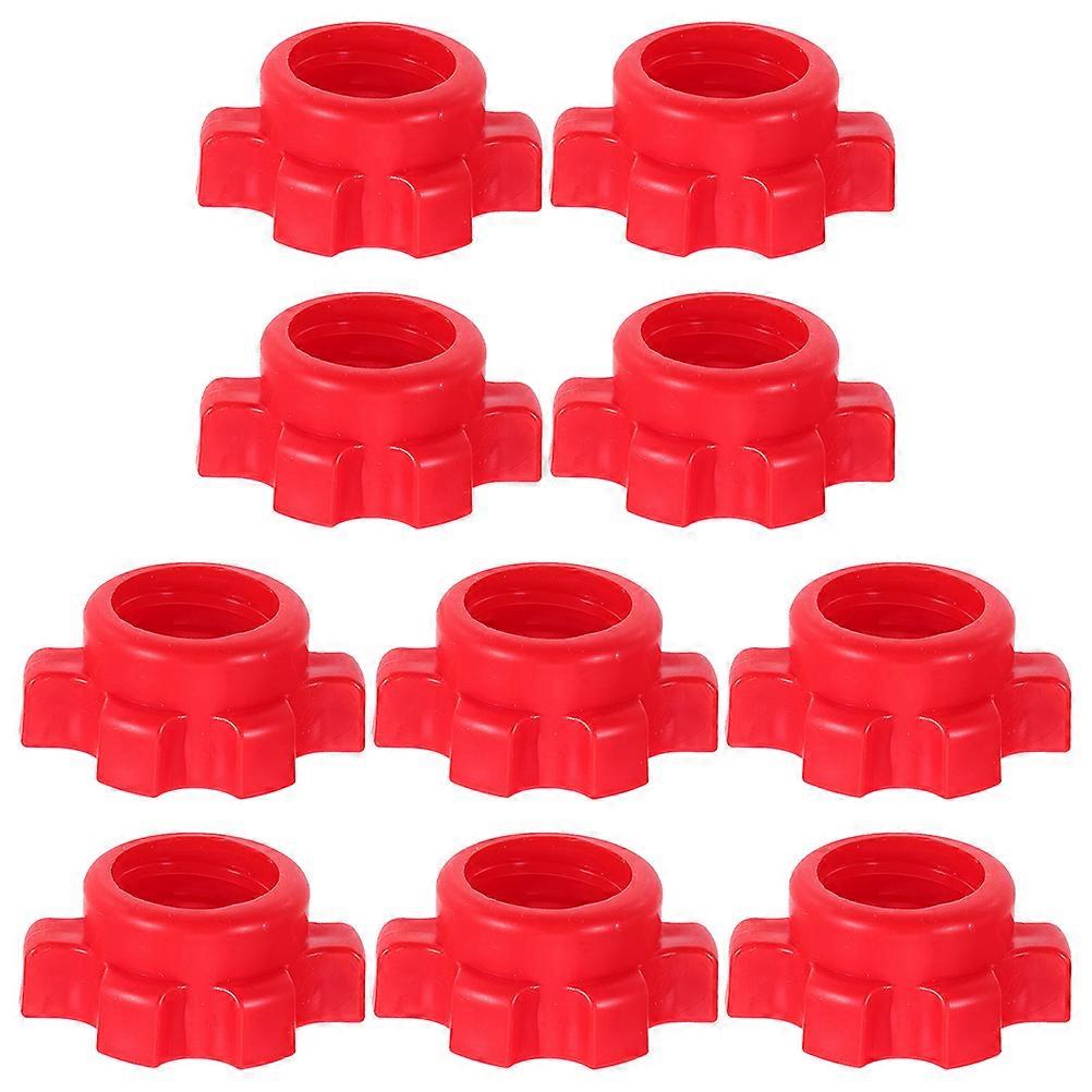 Dumbbell Weight Clips Barbell Collar Clamps for Fitness Training 10Pcs Red
