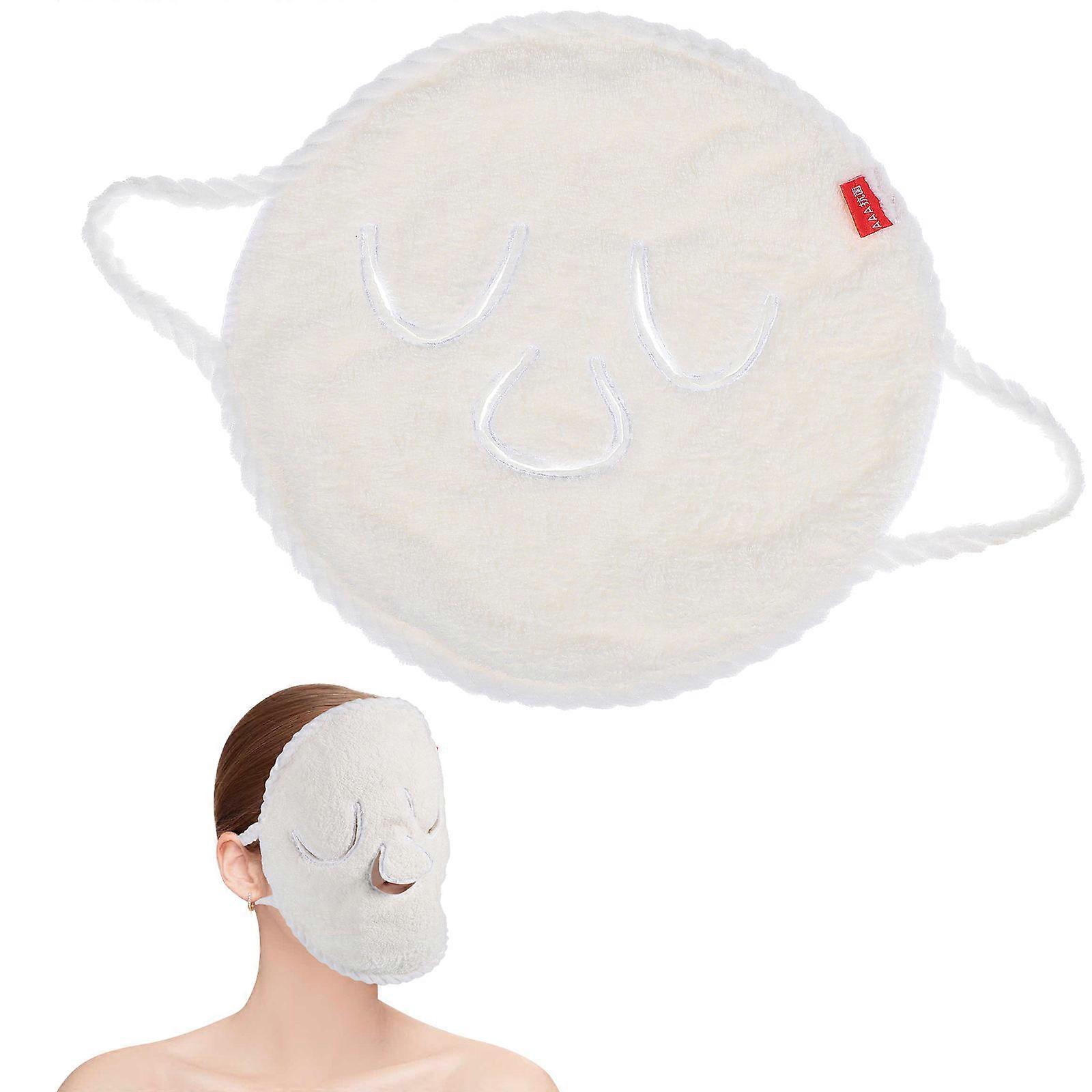 Facial Mask Towels Coral Fleece Cold Hot Compress for Cleaning Use 2Pcs