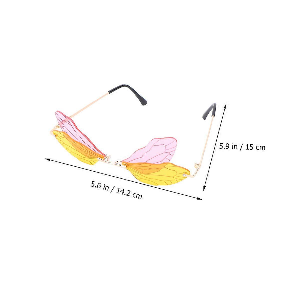 Dragonfly Wings Glasses for Decoration 1Pcs Party Glasses Photo Props