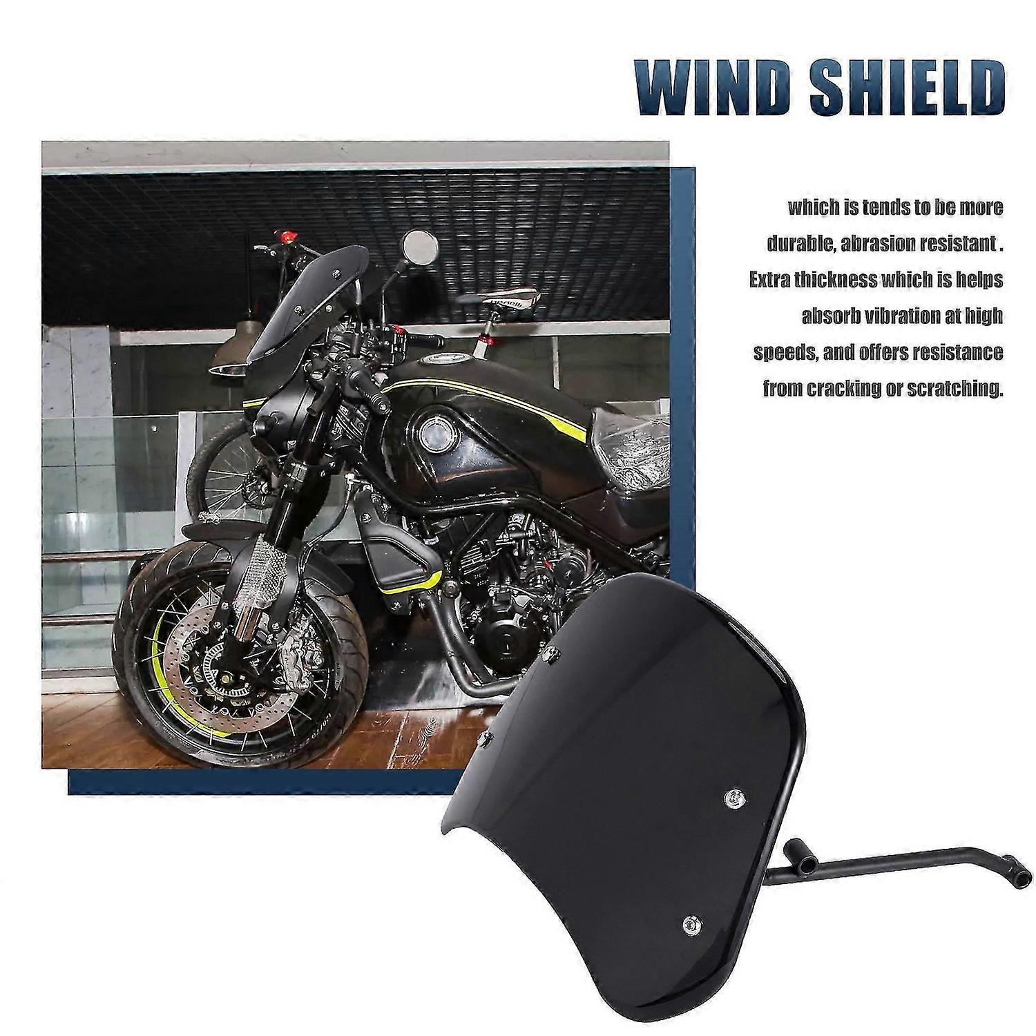 Motorcycle Windshields Windshield Screen Headlight Fairing for Leoncino 500(Black)