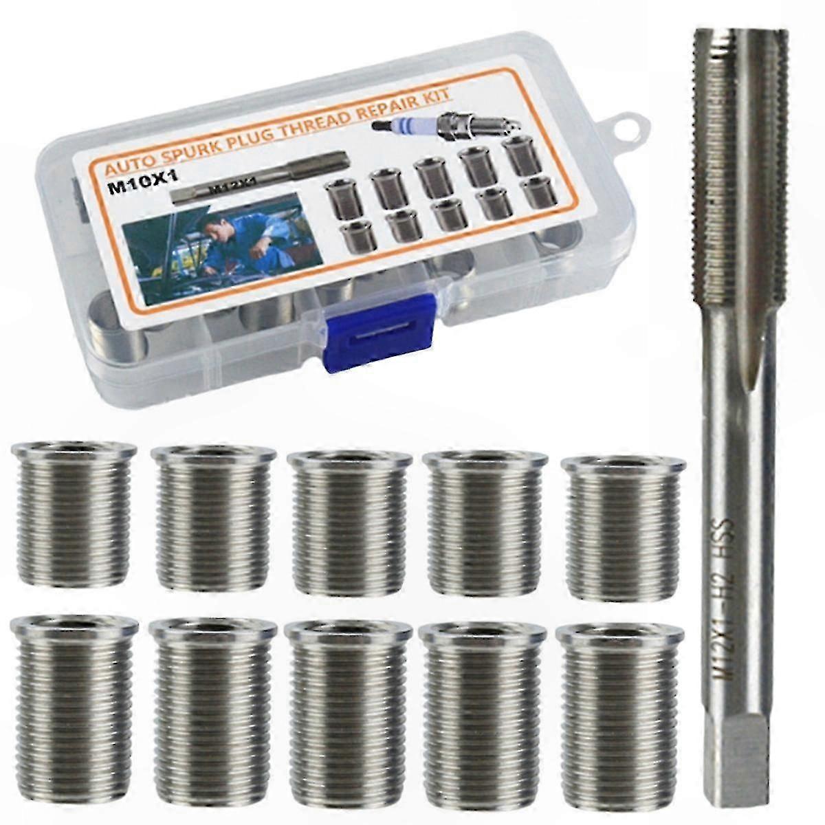Spark Plug Thread Repair Kit, M10x1 Insert for Engine Restoration