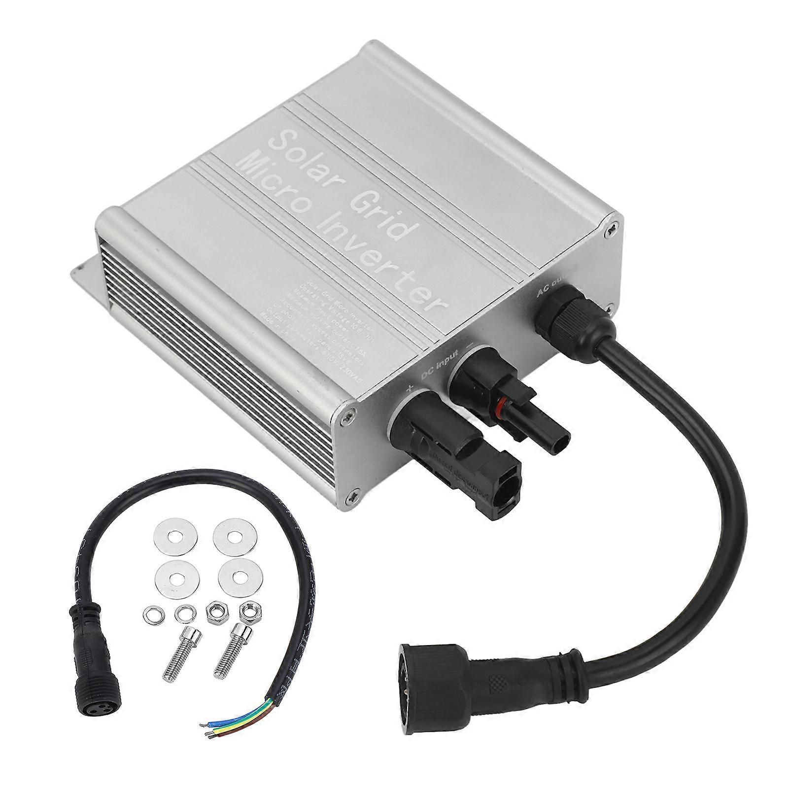Micro-onduleur solaire raccordé au réseau MPPT, contrôleur de charge PV étanche à onde sinusoïdale pure 120 V AC 230 V, identification automatique