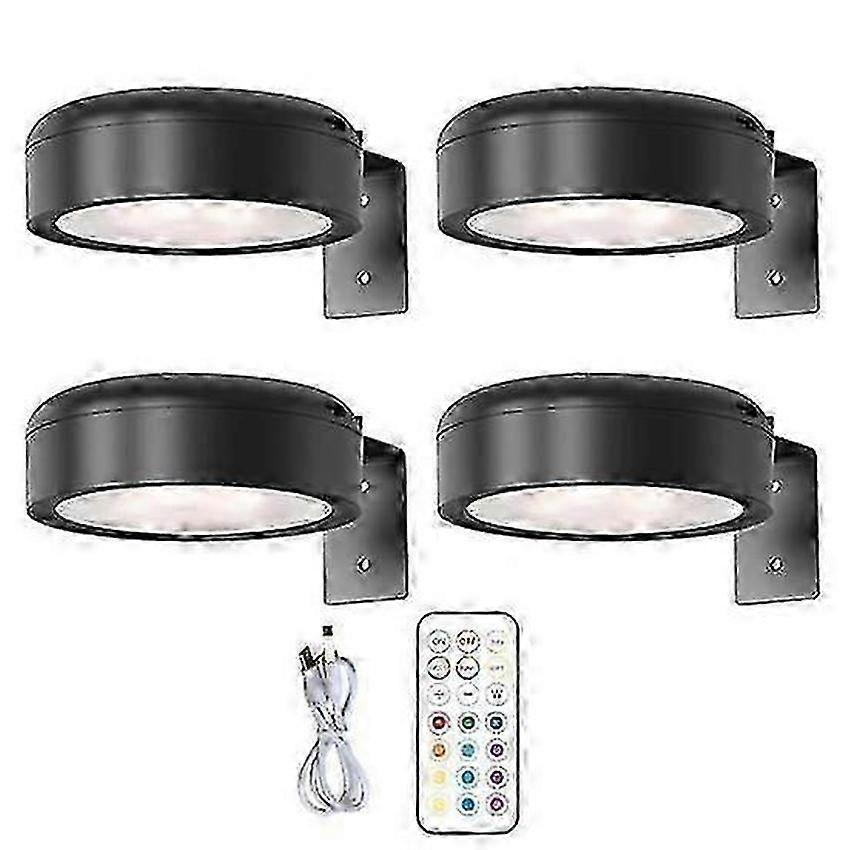 Wireless Picture Light Wall Mounted Dimmable Remote Control Battery Operated Adjustable RGB 13 Colors