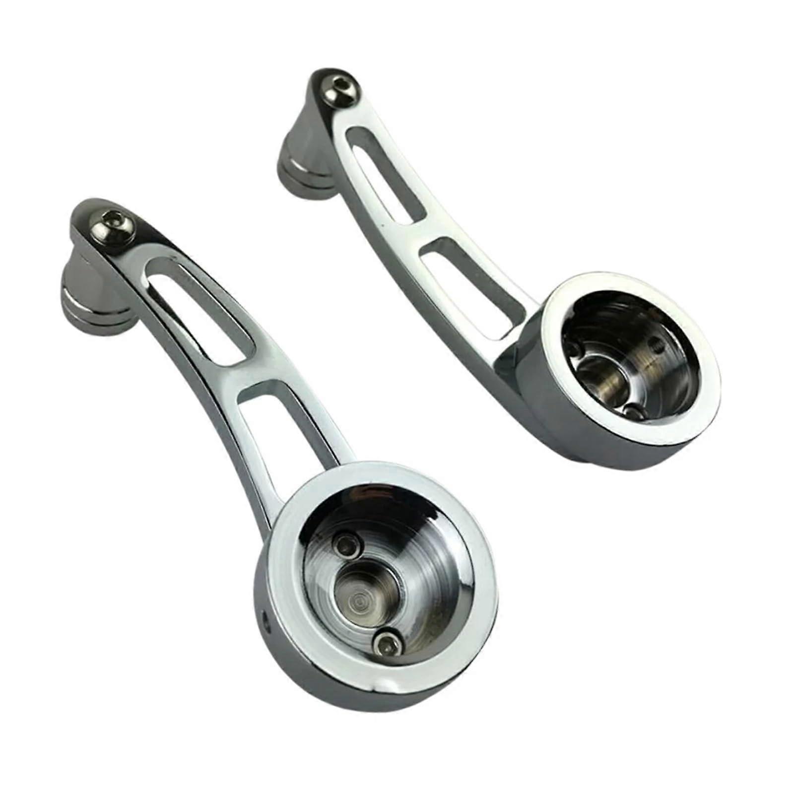 Glass Regulator 1 Pair 41/4 Chrome Billet Aluminum Window Crank Handle Kit Replacement Window Regulator