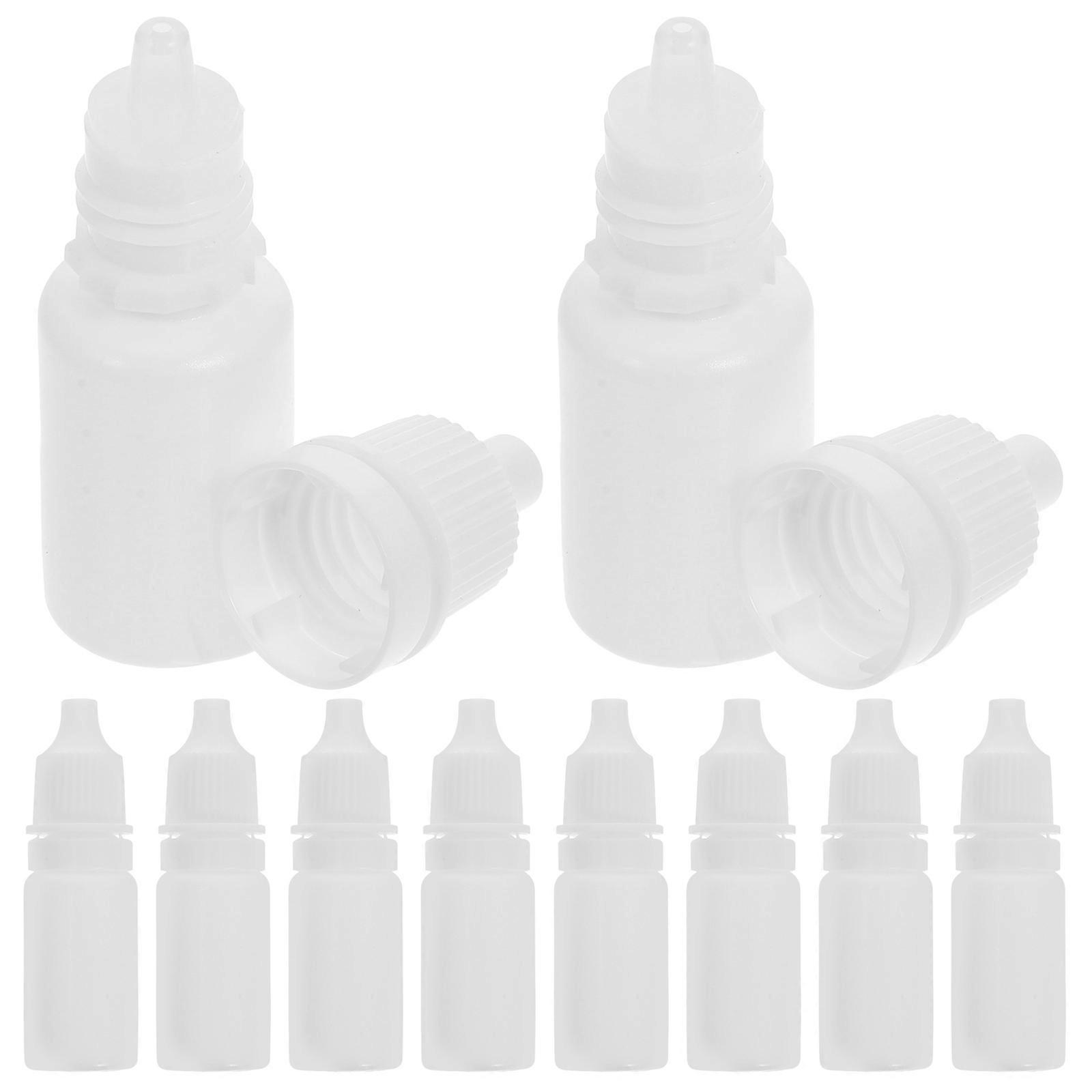 Squeezable Dropper Bottle Eye Dropper Bottle for Storage Use 50Pcs White