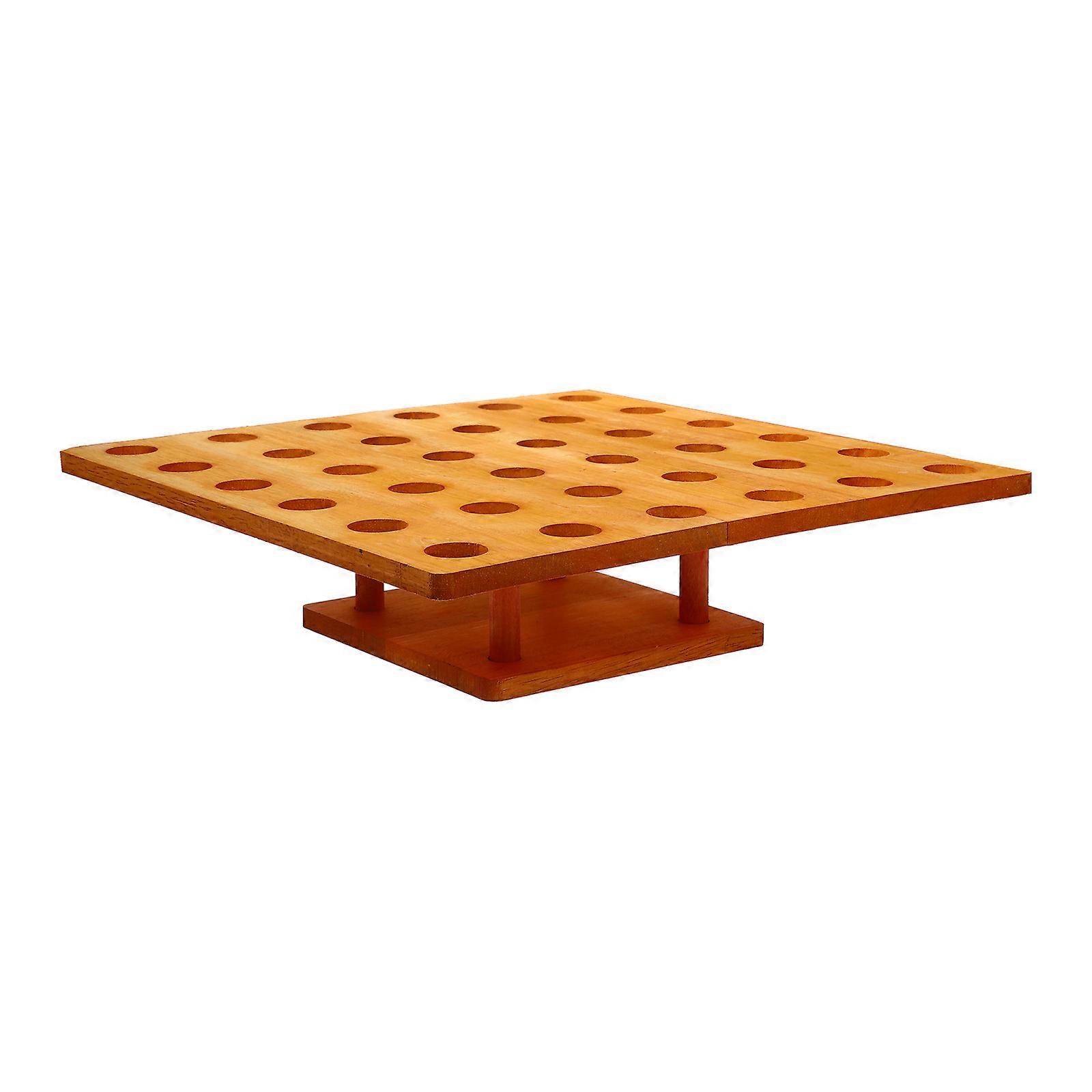 Ice Cream Cone Display Holder Stand Wooden for Serving 2Pcs Orange Cone Holders