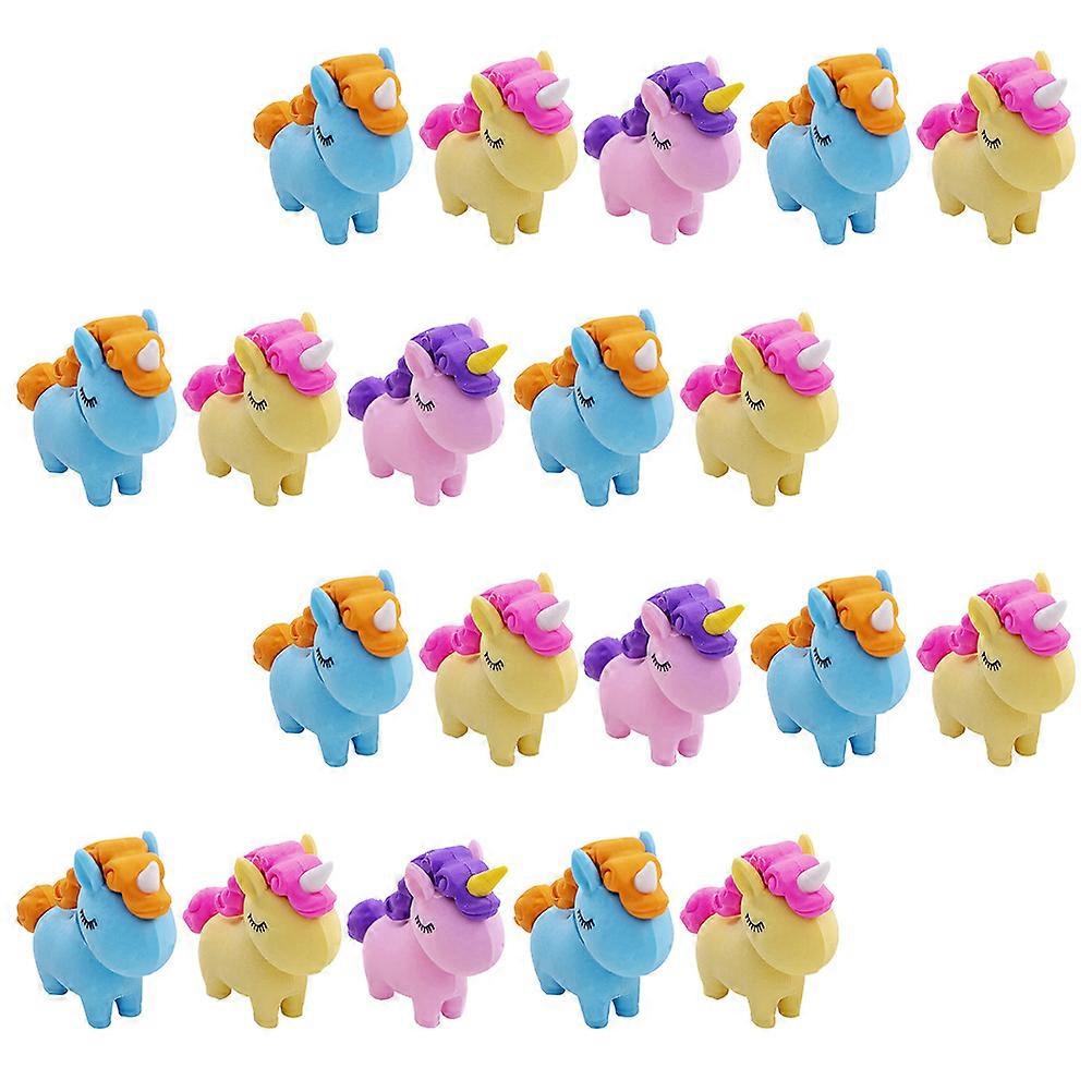 Novelty Eraser Unicorn Mini Eraser Office Work Multi- .5X4X1.5CM 20Set